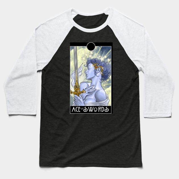 Ace of Swords Baseball T-Shirt by JoeBoy101